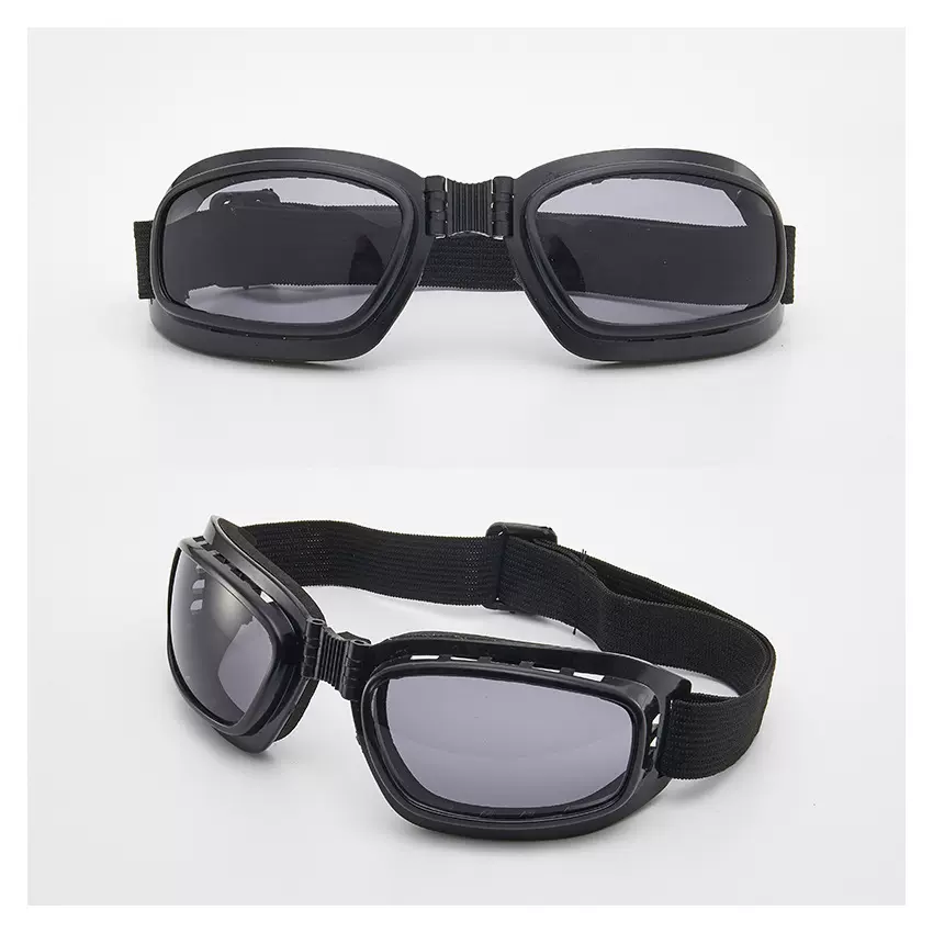 折叠镜框复古挡风摩托车眼镜 滑雪镜 越野防尘风镜 批发