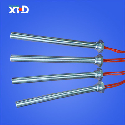 XHD单端筒式加热器 管口带4分/6分螺纹单头加热管 液体水箱电热管