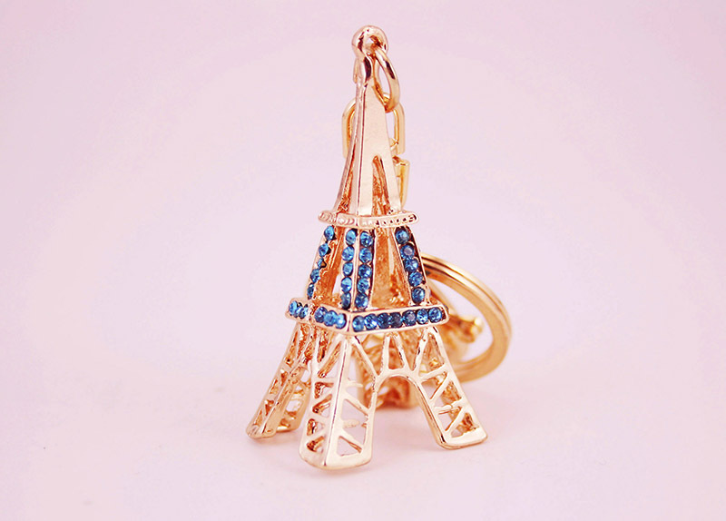 Llavero Creativo De La Torre Eiffel Del Diamante De Las Manualidades display picture 5