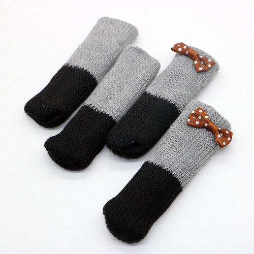 Knitted chair stool table foot pads table and chair foot covers furniture silent solid wood floor anti-scratch dining chair foot covers leg covers