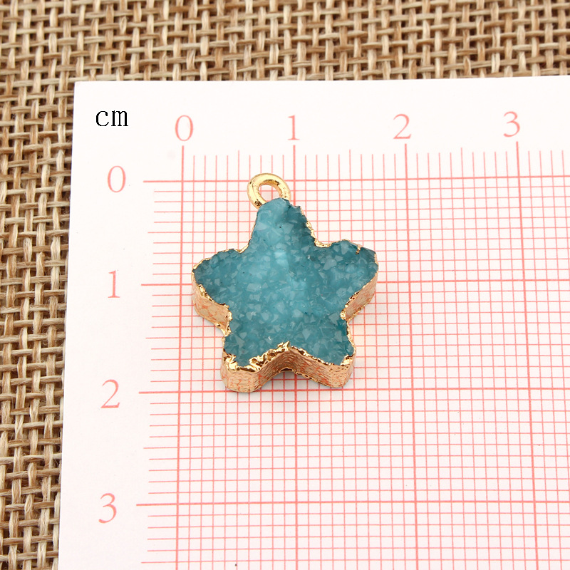 New Products Diy Resin Handmade Small Stars Single Hanging Double Jewelry Imitation Natural Stone Wholesale Nihaojewelry display picture 2