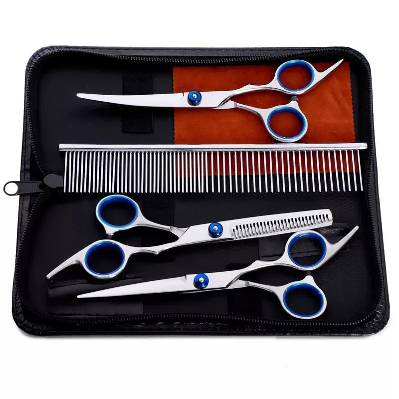 Scissors, cosmetic tools set