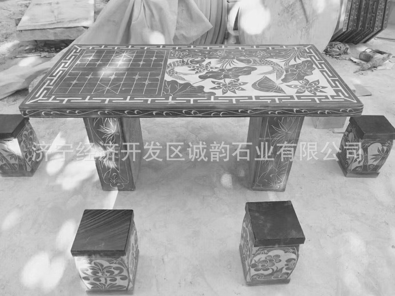石桌石凳庭院户外 石桌 石凳 石桌子 石桌凳 园林广场石雕石桌椅-阿里巴巴