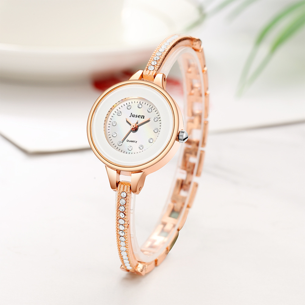 Jusen Jusen Trend Diamant Mdchen Armband Uhr Mode Studenten Uhr einfache kleine und vielseitige Damen uhrpicture5