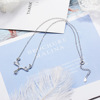 Short necklace, brand chain for key bag , jewelry, accessory, Korean style