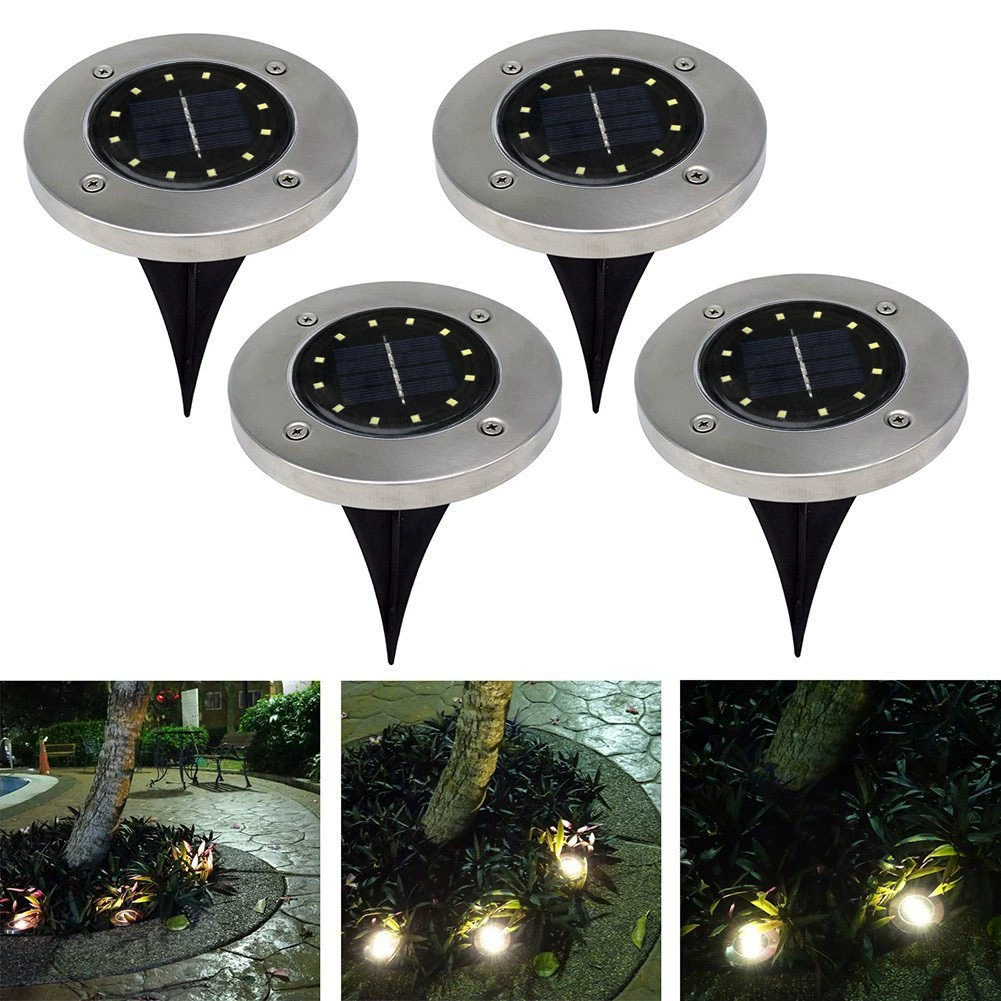 12LED солнечный свет, 12 светодиодов диск свет Amazon