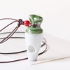 Ceramics, accessory, whistle, necklace, chain, cute design pendant for elementary school students