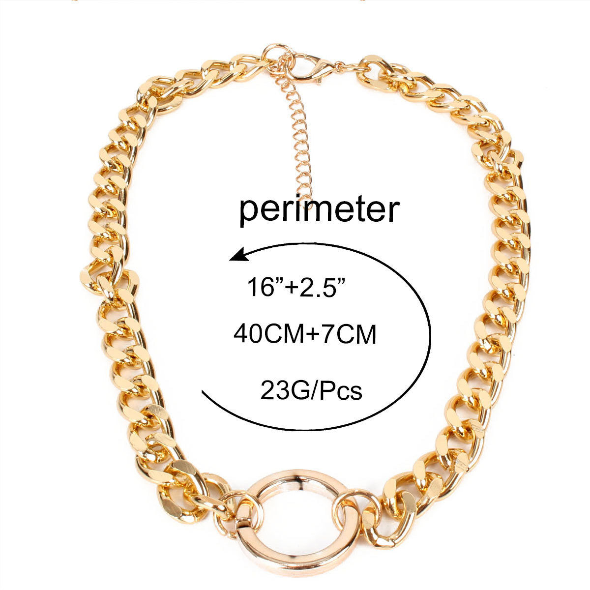 Personality Accessories New Chain Circle Stitching Women's Necklace Women Necklace display picture 1