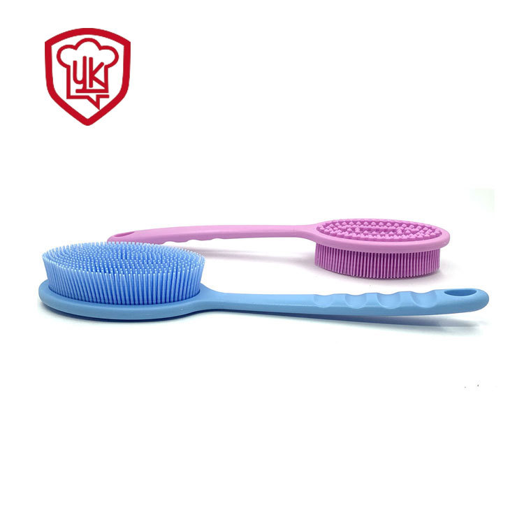 工厂直销硅胶清洁刷长柄洗澡刷 多功能洗碗刷厨房用品现货供应