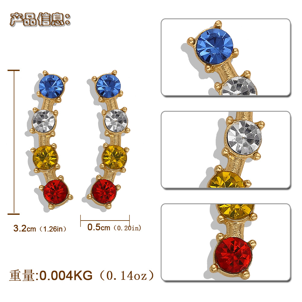 Alloy Diamond Fashion Earrings Wholesales Fashion display picture 1