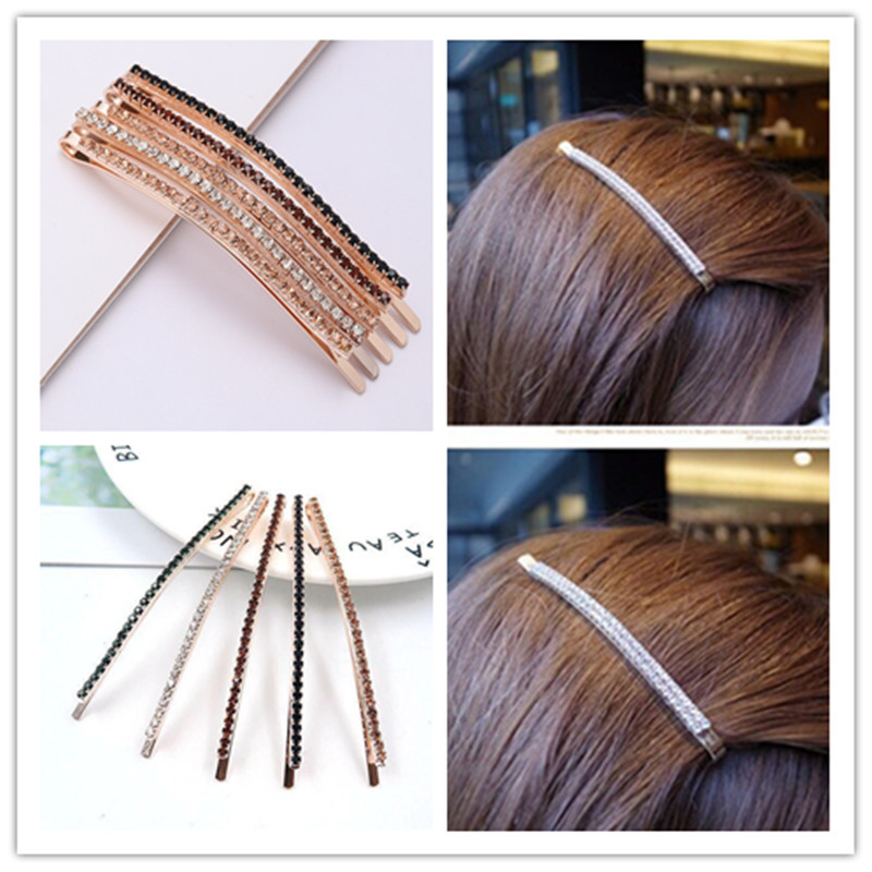 Combinación de horquilla de comercio exterior multicolor estilo coreano accesorios para el cabello horquilla larga joyería rhinestone horquilla clip