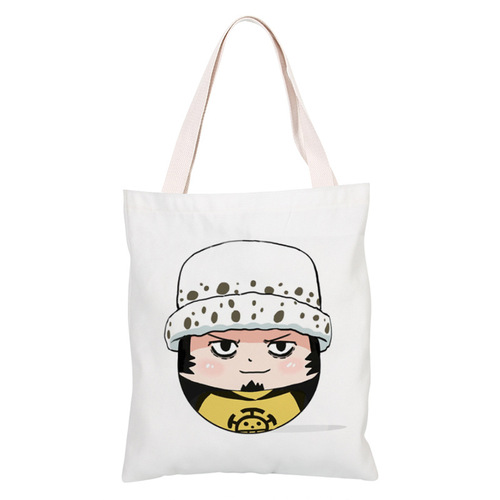 One Piece Cartoon Canvas Satchel Canvas Shoulder Bag Handbag Male and Female Student Gift Creative Bag Handbag