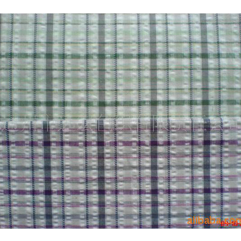 厂家供应色织泡泡面料  色织布 格子布高质量