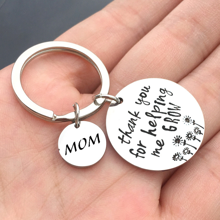 Mother's Day Father's Day Gift Stainless Steel Keychain display picture 1