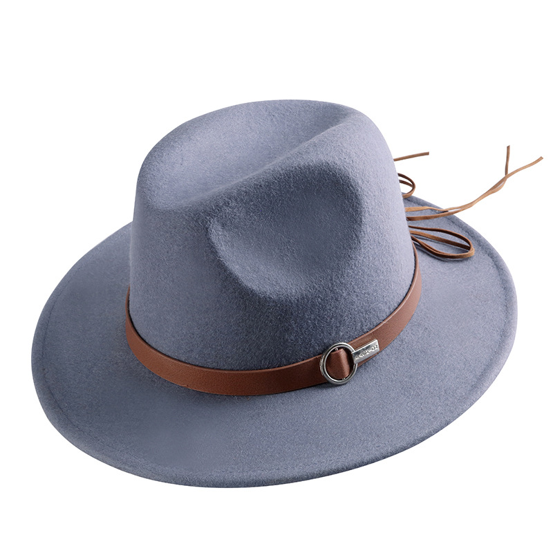Sombrero Otoño e Invierno de lana estilo europeo y americano británico sombrero de copa 55-57cm multicolor opcional fábrica al por mayor