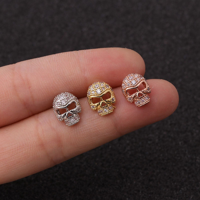 Ear Cartilage Rings & Studs Ethnic Style Cartoon Character 316 Stainless Steel  Copper Zircon display picture 15