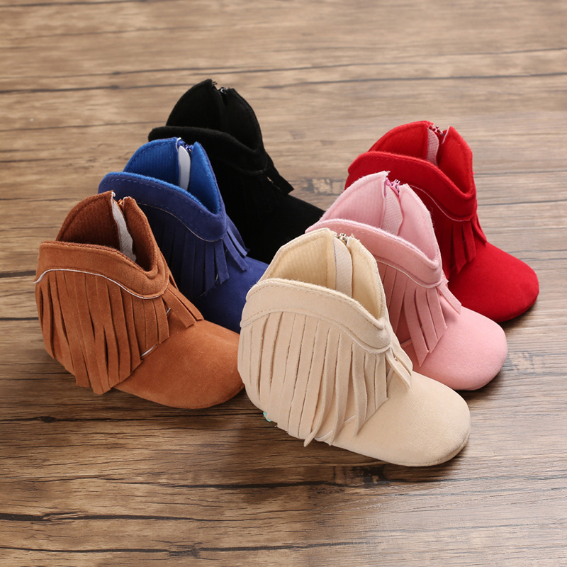 Baby shoes boots foreign trade tassels Velcro baby boots