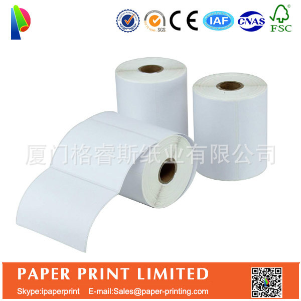 ZEBRA斑马2100T高粘环保铜版纸标签物流生鲜冷食自动贴标