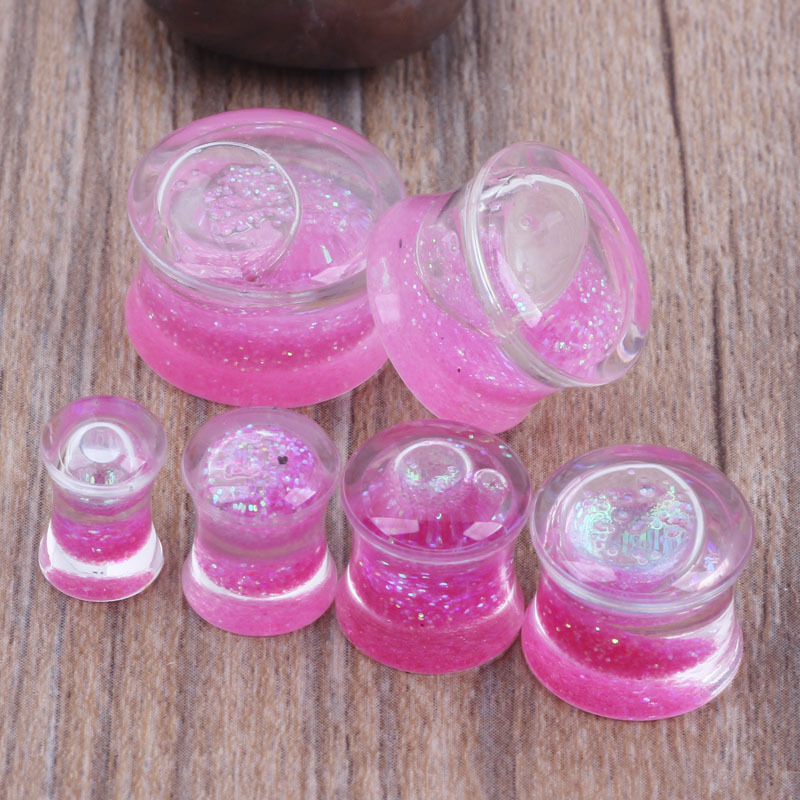 Clear Acrylic Glass Ear Stretcher Plugs Tapers Earrings Ear Expansion detail image 7