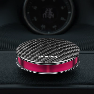 T-carbon Carbon Fiber Fragrance Seat Car Perfume Seat Car Fragrance Fragrance Car Interior Decoration Supplies (Perfplant seat) - carbon-fiber-red-edge