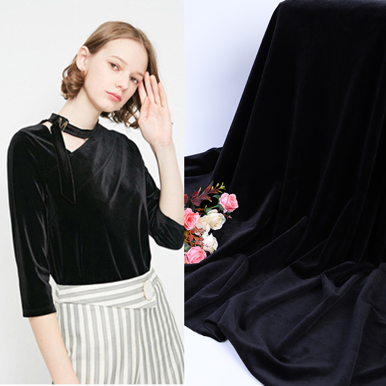 现货批发 涤氨阳光绒 经编有光四面弹布料 保暖服裤子连衣裙面料