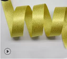 戈登 Webbing High-density Polyester Handmade Bow DIY Webbing Gift Flower Packaging Auxiliary Material Gold Weft Belt