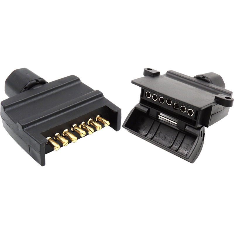 澳式汽车7针插头拖车转接头卡车接口房车电源线插座防水连接器|ru