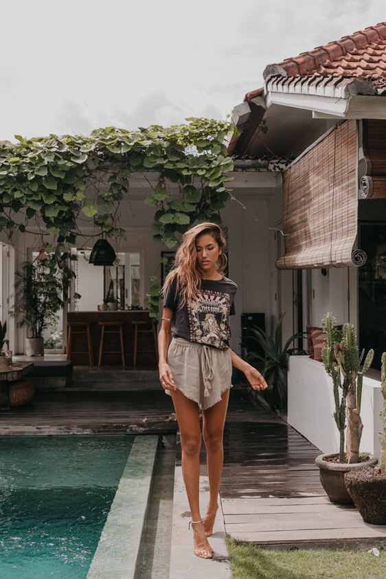Stylish angel print T-shirt