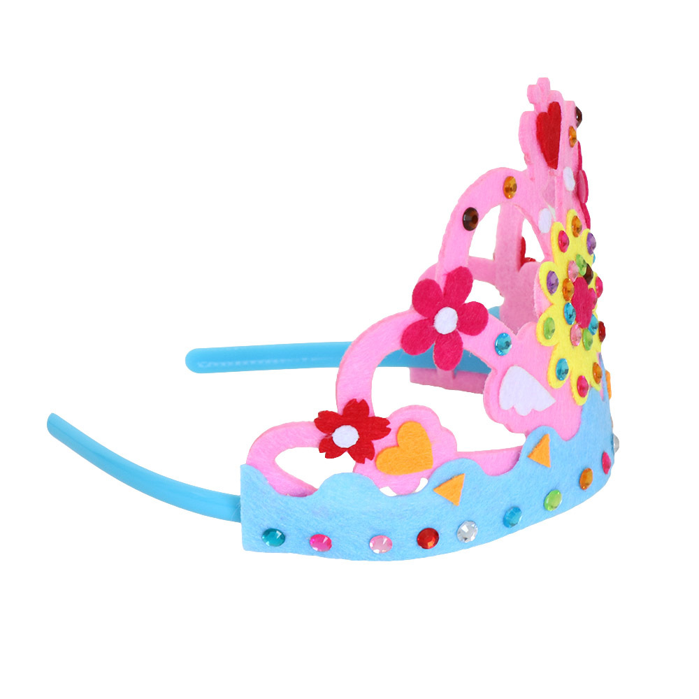 DIY material hecho a mano paquete kindergarten no tejido corona creativo pegatinas regalo de cumpleaños