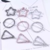 Crystal, hairgrip, triangle, hair accessory, Korean style