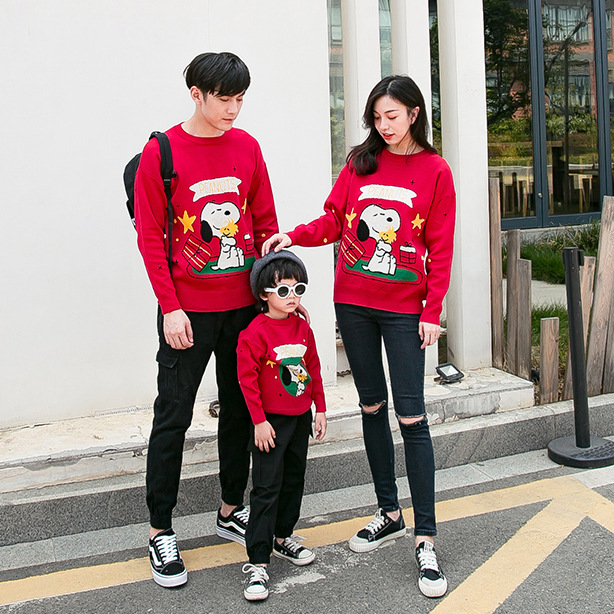 2020 new pattern Snoopy With children sweater baby men and women Pullover Sweater children thickening sweater