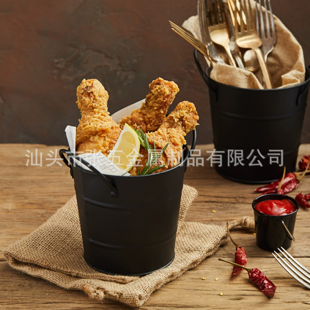 Прямая поставка с фабрики американское ведро для картофеля фри мини небольшое ведро для льда креативные принадлежности для общественного питания бинауральное ведро для закусок с картофелем фри