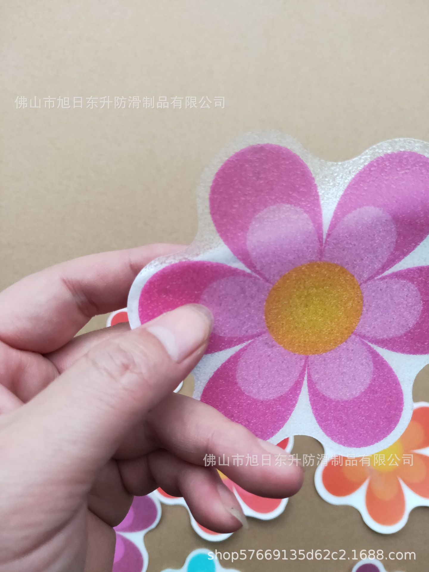 花朵图案PEVA防滑贴