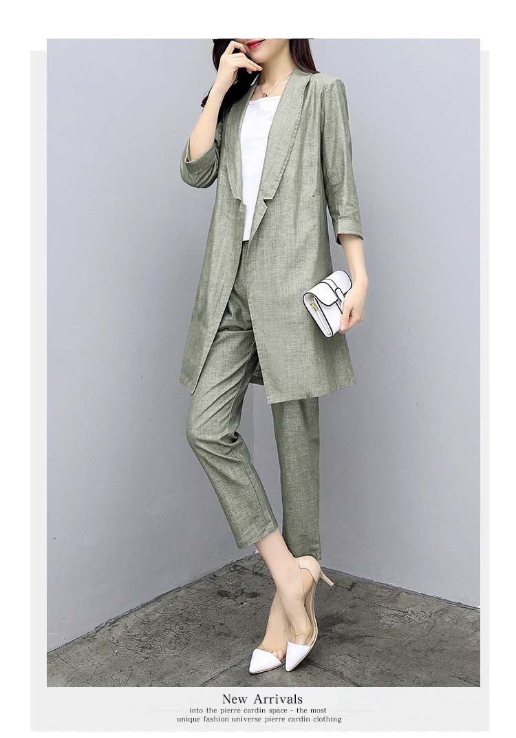 Costume femme UNE GéNéRATION en Coton et lin - Ref 3333626 Image 12