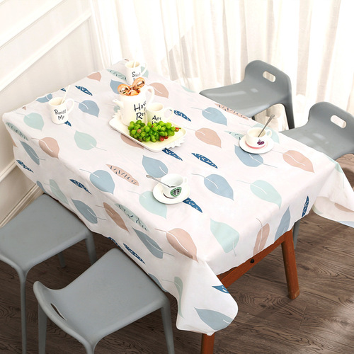 Nordic tablecloth anti-scalding anti-oil no-wash plastic tablecloth plaid tablecloth tea table cloth PVC cover cloth table mat thick section