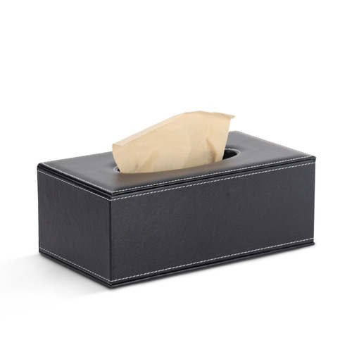 Leather creative home paper towel holder hotel living room coffee table napkin holder office advertising LOGO tissue box wholesale