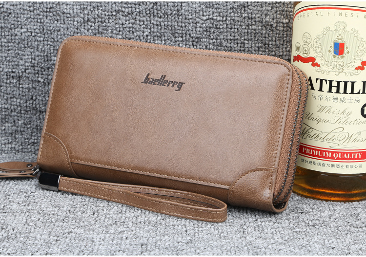 Wallet Men/Fashion New Vintage Long Clutch/Double Zipper Coin Purse_voghion.com