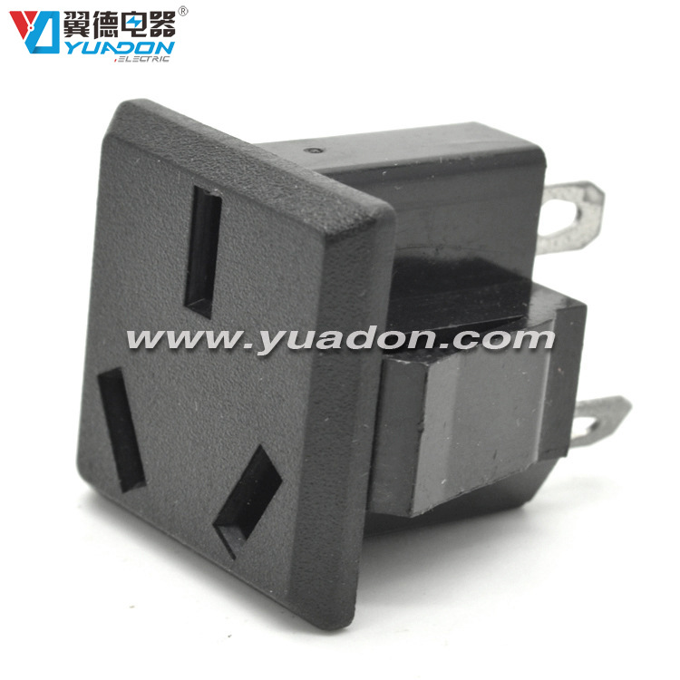 翼德厂家直销SS-6D国标插座 卡式阿根廷插座 国标三扁电源插座