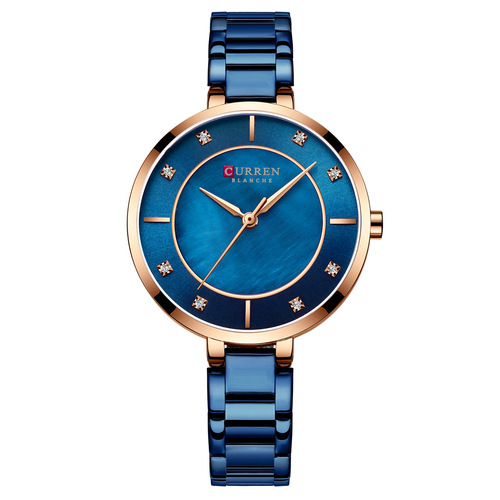 CURREN/Karen 9051 women's shell waterproof watch simple small dial round fashionable women's watch
