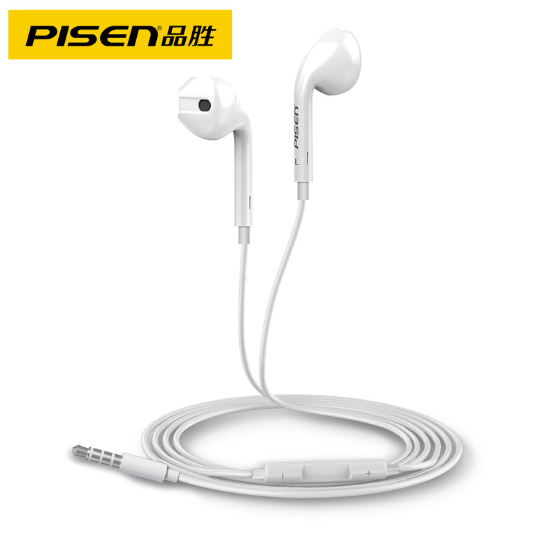 品胜G601+适用苹果安卓手机3.5mm有线半入耳式带麦HIFI线控耳机