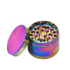 The new 40mm zinc alloy colorful four -layer smoke grinding device tobacco grinding hornet pattern GRINDER wholesale