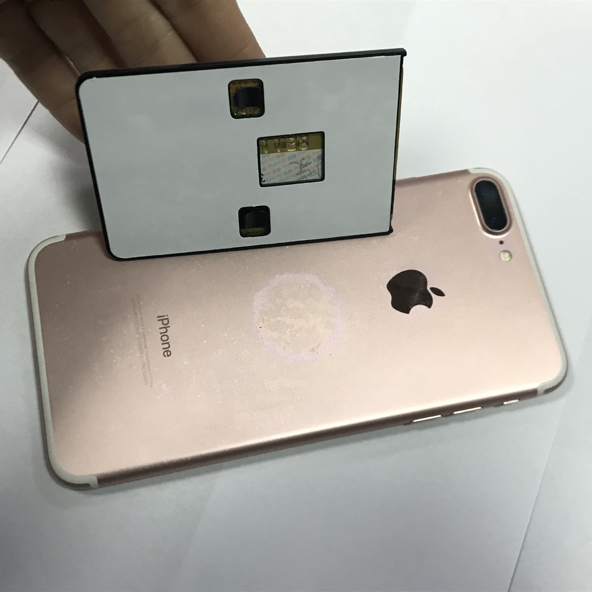 手机卡套带支架