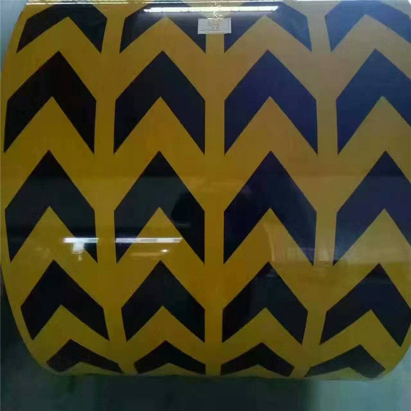 厂家销售优质 彩涂板 黄黑警示带彩卷 彩铝卷 红白警示带彩板