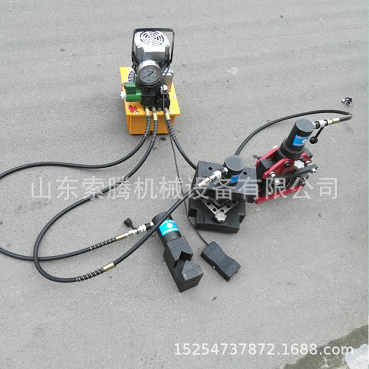 包邮 角钢加工机 角铁加工三合一功能 角铁冲孔切断切角液压工具