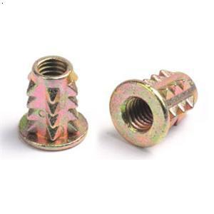 现货供应镀彩刺母、内外牙倒边刺母