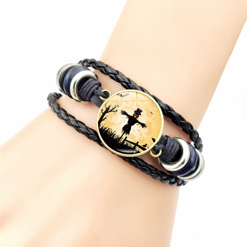 Promoção de Halloween Time Gem Moda Vintage Criativo Pulseira de Vidro Tecido_voghion.com