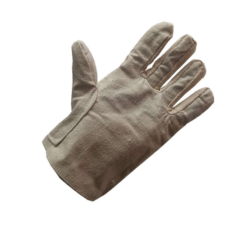 自产自销白色帆布手套 帆布电焊手套 防护手套 劳保用品