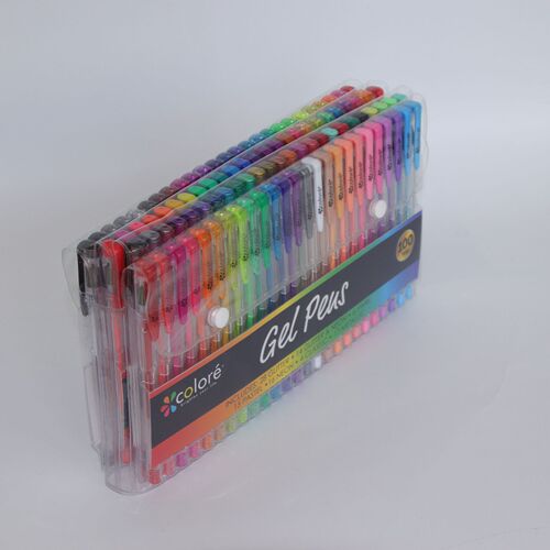 Cross-border new factory direct selling creative drawing student adult 100 color gel pen watercolor pen brush