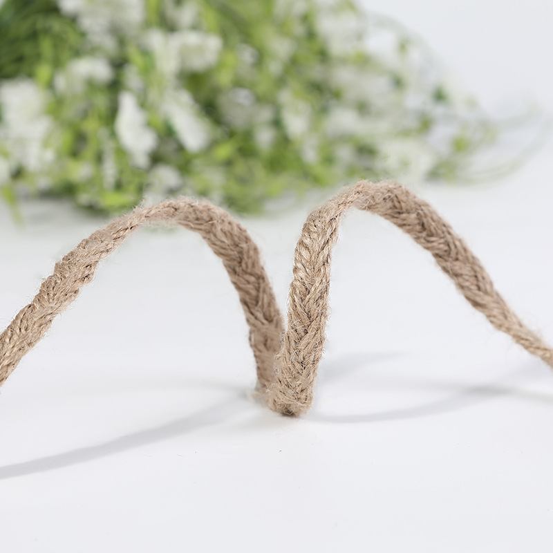 厂家供应本色大辫子 diy饰品捆绑编织挂件 1公分宽度复古编织麻绳