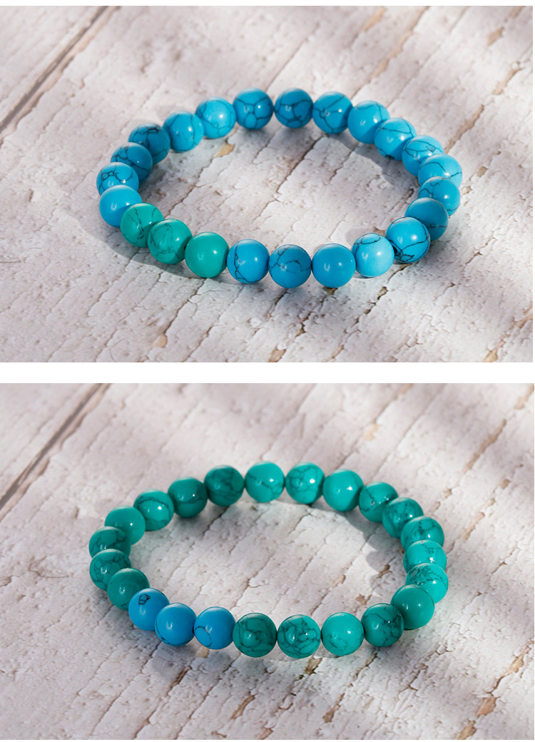Vintage Diy Bracelet Turquoise Bracelet Trendy Fashion European And American Style Personality Buddha Beads Men And Women Popular Bracelet One Piece Dropshipping display picture 4
